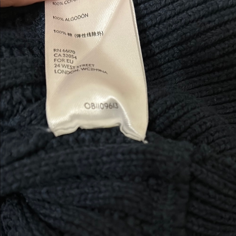 Free people Navy Cable-Knit Button Front Women's Sweater size small - Picture 5 of 6